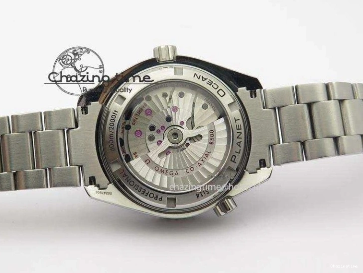 0308 Planet Ocean SS Bp Maker 45mm Black Bezel On SS Bracelet A OnTrend 8218